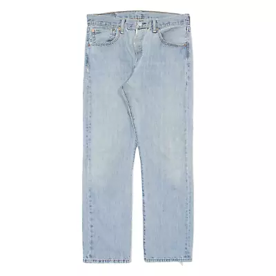 LEVI'S 501 Jeans Mens Blue Regular Straight Stone Wash W32 L30 • £17.99