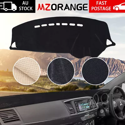 Black Sun Dash Mat Pad Dashboard Cover For Mitsubishi Lancer CJ CF EVO 2006-2019 • $22.99