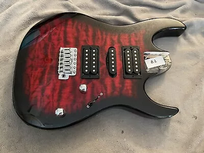 Ibanez GIO GRX70QA Electric Guitar Body Red Quilted Loaded Electronics + Bridge • $89.99