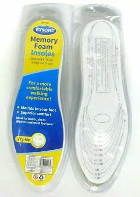 Memory Foam Orthopaedic Unisex Shoe Insoles Pads Trainer Foot Feet Comfort Heel • £3.65