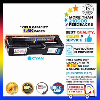 1x NON-OEM Toner Cyan 407548 Ricoh SPC250 SPC250DN SPC250SF SP C250 C250DN • $81.90