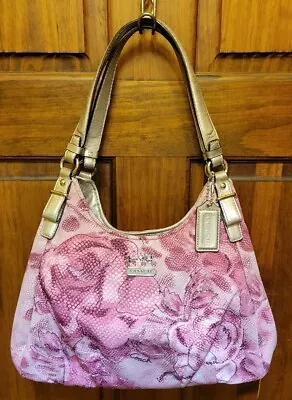 Coach Maggie Madison Floral Shoulder Bag Hobo Limited Edition 19642 • $195