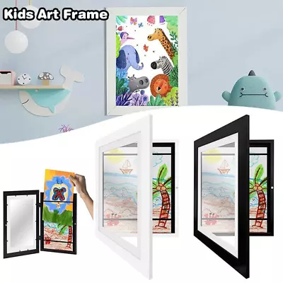 A4 Art Frames Photo Frame Drawing Portfolio Storage Kids Artwork Display Frame • £18.98