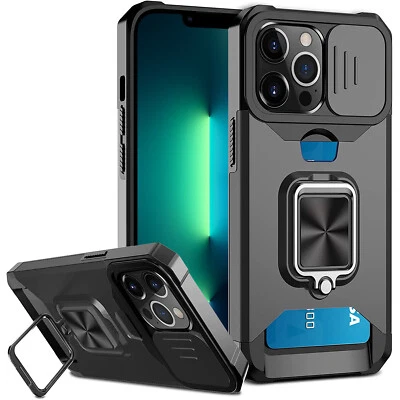 $21.71 • Buy Armor Defender Case For IPhone 12 13 Pro Max, KickStand &Card Slot &Camera Cover