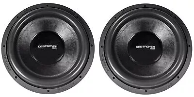 2) Rockville DESTROYER 15D1 15  Competition Car Audio Subwoofers USA Voice Coils • $644.90