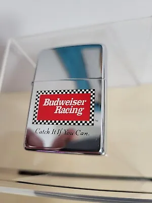 $89.95 • Buy Vtg 1995 Sealed Zippo Lighter Budweiser Racing Catch It If You Can Estate USA