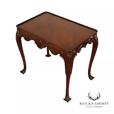 Kindel Irish Georgian Society Carved Mahogany Tea Table • $2795