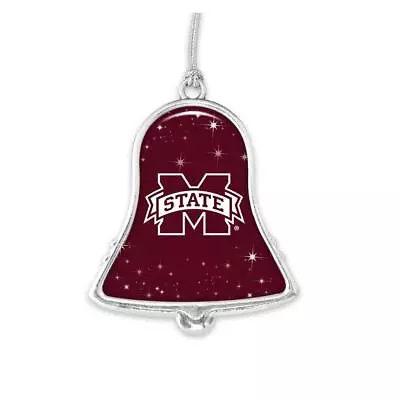 Mississippi State Bulldogs Silver Bell Metal Christmas Ornament Gift Decoration • $19.49