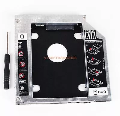 For Dell E5400 E5410 E5420 E5500 E5510 E5520 Optical Bay 2nd HD Hard Drive Caddy • $8.98