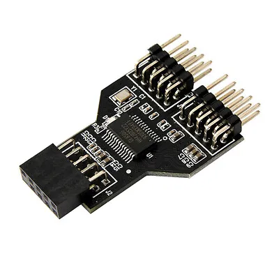 USB2.0 Motherboard 9Pin To Dual 9Pin Male Adapter USB 9pin-2x9pin Splitter Board • $9.90