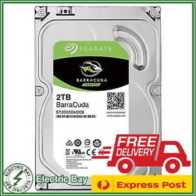 Seagate BarraCuda 2TB 3.5  SATA Internal Desktop Hard Drive HDD 7200RPM 256MB • $108