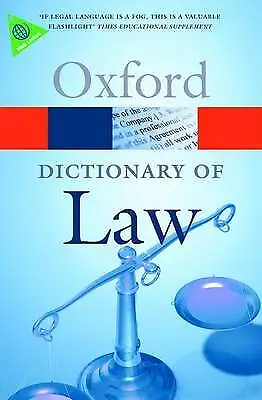 A Dictionary Of Law By Jonathan Law Elizabeth A. Martin (Paperback 2009) • £1