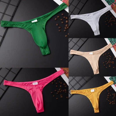 $3.96 • Buy Men's G-String Pouch Briefs T-Back Panties Underwear Bikini Sexy Thong Lingerie