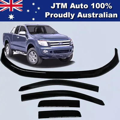 Bonnet Protector + Weather Shields To Suit Ford Ranger PX Extra Cab 2012-2015 • $129