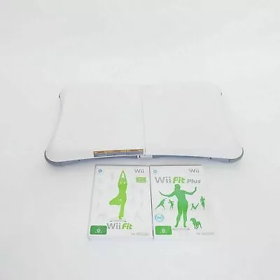 Nintendo Wii Fit Balance Board + Wii Fit + Wii Fit Plus Games - Free Postage • $54.90