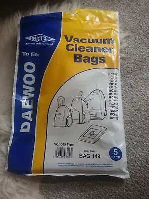Daewoo Hoover Vacuum Cleaner Bags VCB005 X 5 • £3.50