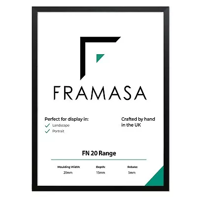 Frame Frames Photo Picture Poster Black White A3 A2 A5 A4 Square Modern Oak  • £6