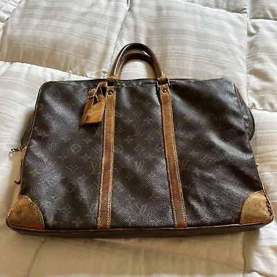 Authentic! Vintage Louis Vuitton Porte-Documents Briefcase Monogram Canvas Brown • $170.91