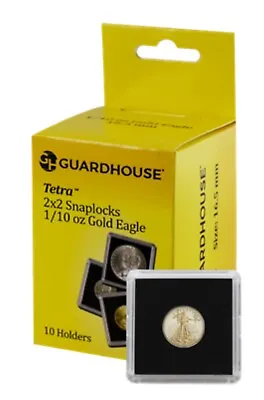 10 Guardhouse Tetra 2x2 Coin Snaplock Holder 1/10 Oz. $5 American Gold Eagle • $9.13