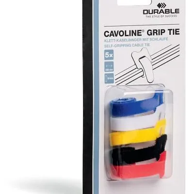 Durable CAVOLINE Reusable Hook And Loop Cable Management Tie Straps | 5 Pack • $5.49