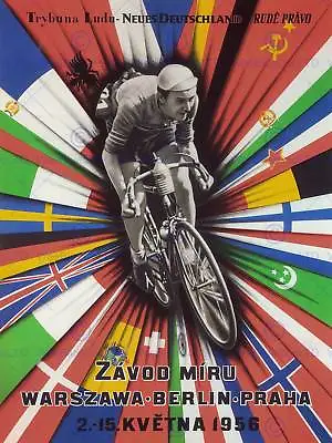 Advert Cultural Sport Cold War Peace East West Cycle Race Art Print Bb2242a • £15.99