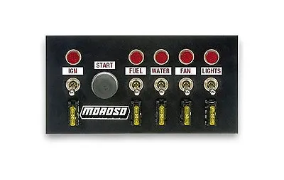 Moroso 74131 Race / Track 5 Toggle Switch Dash Fuse Panel W/ Start Push Button  • $146.99