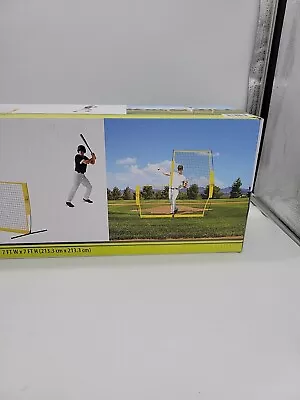 NEW ATHLETIC WORKS 7x7' L-Screen Pitching Net Carry Bag Baseball FREE SHIPPING • $44.99