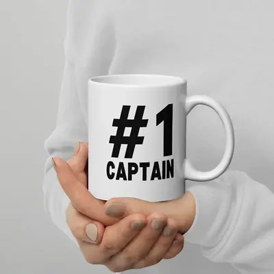 Number One Captain White Glossy Mug Funny Sarcastic Coffee Cup Gift • $17.95