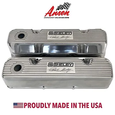 Ford 351 Cleveland Valve Covers Polished - Carroll Shelby Signature - Ansen USA • $295