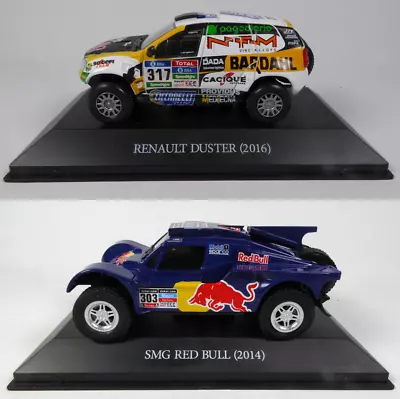 Set Of 2 Model Cars Rally Dakar Renault Duster SMG Red Bull - 1:43 Diecast LDK1 • £41.88