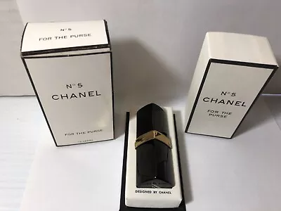 B Vintage CHANEL No 5 For The Purse Empty Refillable Perfume Bottle Original Box • $39.99