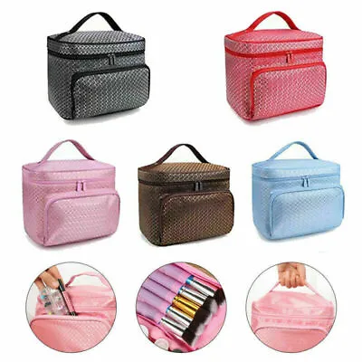 Women Nail Varnish Cosmetic Organizer Make Up Bags Storage Case Box Handbag Bag • £8.84