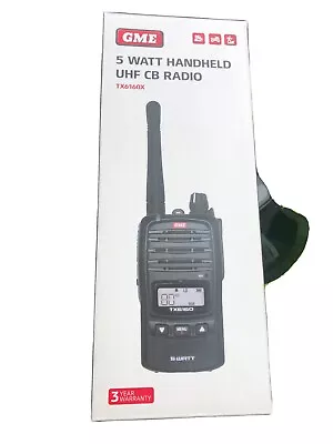 $220 • Buy Gme Tx6160x 5 Watt Uhf Cb Handheld Radio Ip67, Desktop Charger, 240v Plugpack.