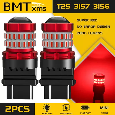 3157 LED Red Brake Tail Stop Light Bulbs For Dodge Ram 1500 2500 3500 1994-2010 • $11.86