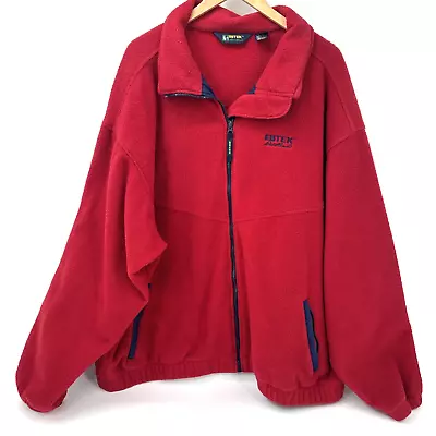 Vintage Eddie Bauer Men's Jacket EBTEK Polartec Red Size 3XLT Full Zip USA Made • $37.99