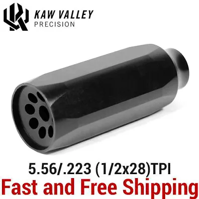 Kaw Valley Precision .223/5.56/.22LR Magnum Linear Comp 1/2x28 TPI (3.25-Inch) • $49.95