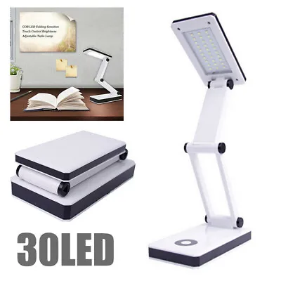 30LED USB Portable Foldable Rechargeable Study Desk Table Light Lamp White • $13.30