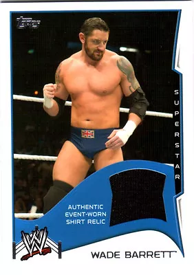 WWE Wade Barrett 2014 Topps Event Used Shirt Relic Card Black DWC • $7.99