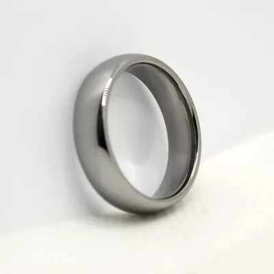 Tungsten Carbide Smooth Domed Mirror Polish Finish Wedding Band Thumb Ring 6mm • $26.39