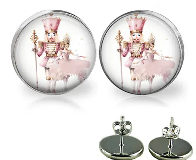 Nutcracker Ballet Dancer Keepsake Sugar Plum Fairy Stud Earrings Gift In 3 Sizes • $11.95