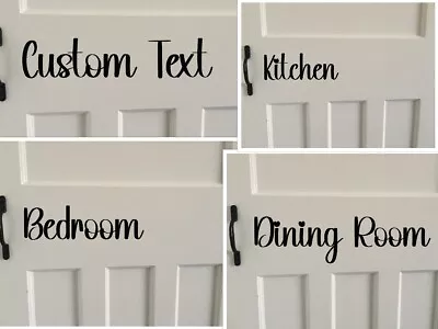 £3.49 • Buy Home Door Sign Stickers - Custom Text - Bathroom Door Sign - Toilet - Kitchen -