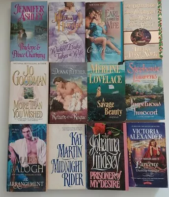 12 Historical Romance Paperback Lot - Various Authors Laurens Lindsey FREE SHIP • $22.99