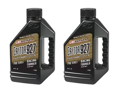 Quantity 2 Of Maxima 23916 Castor 927 2-Stroke Racing Premix Oil - 16 Oz. Bottle • $37.99