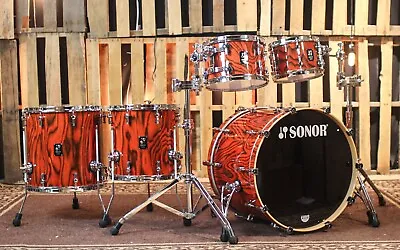 Sonor ProLite Fiery Red Drum Set - 22x16 10x7 12x8 14x14 16x16 • $5955