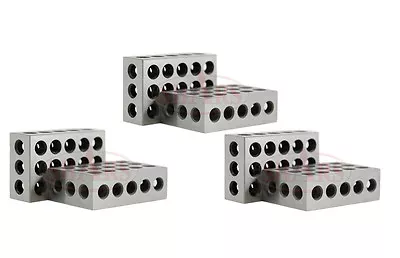 3 Pairs (6) Precision 123 1-2-3 Blocks Block 23 Holes .0002  New #] • $41.95