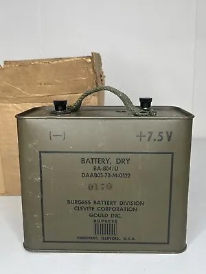 Vintage Military Issue Clevite Burgess Dry Cell Battery BA-804/U Collectable • $29