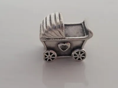 Pandora Sterling Silver Baby Pram Charm • £10