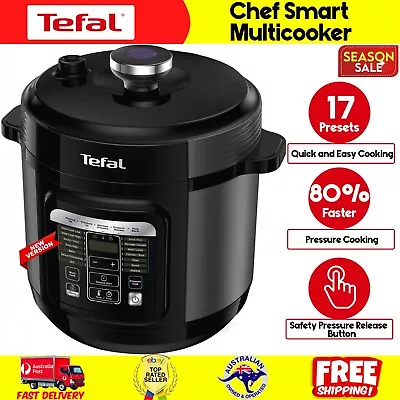 Tefal 6L Fast Pressure Cooker Home Chef Smart Multicooker Rice Cooker Steam • $171.20