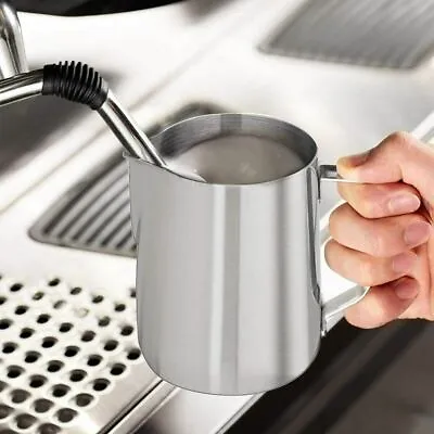 Stainless Steel Milk Frothing Pitcher Cup 350ml (12oz) Coffee Latte Craft Mug • $9.50