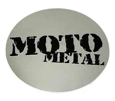 (1) NEW Moto Metal 4-1/8  CHROME Wheel Center Cap Emblem Logo Sticker 8 Lug • $9.97